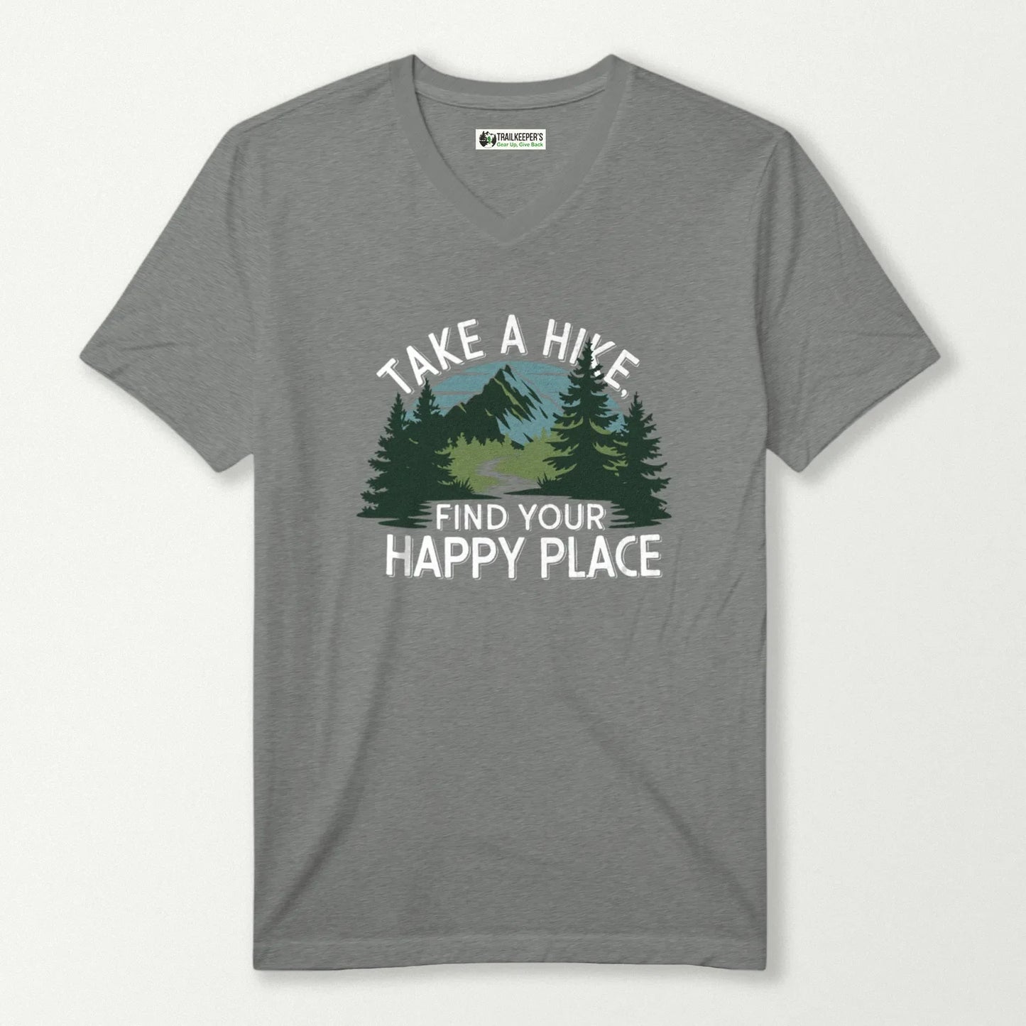 Take A Hike, Find Your Happy Place V-Neck T-Shirt