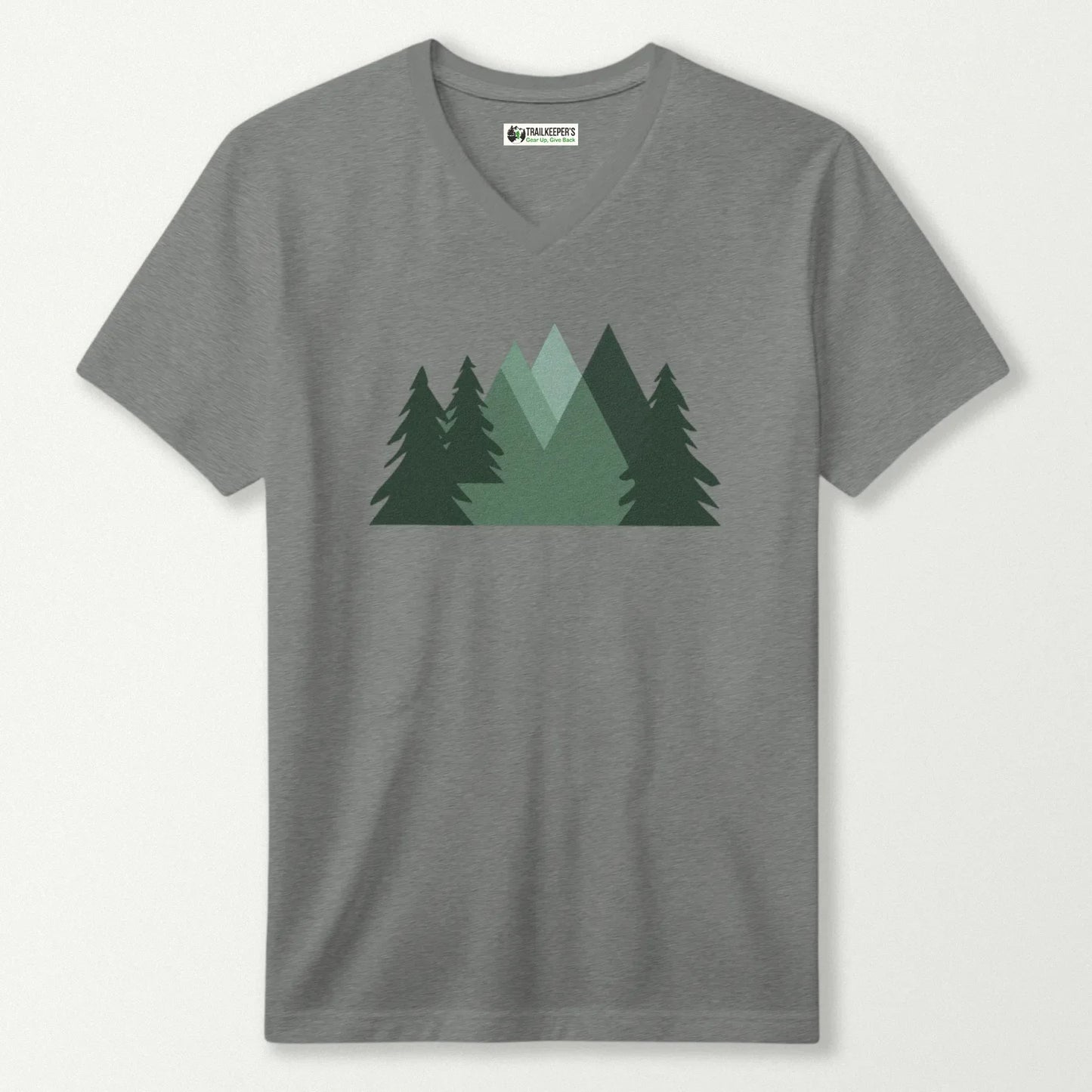 Forest & Mountains Silhouette V-Neck T-Shirt