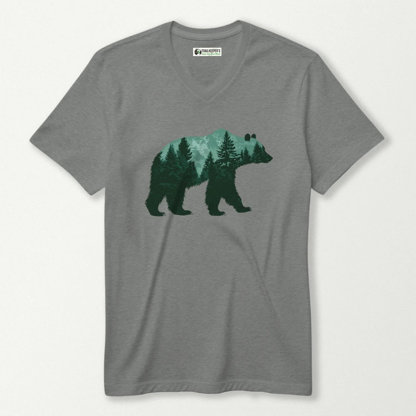 Forest Bear V-Neck T-Shirt