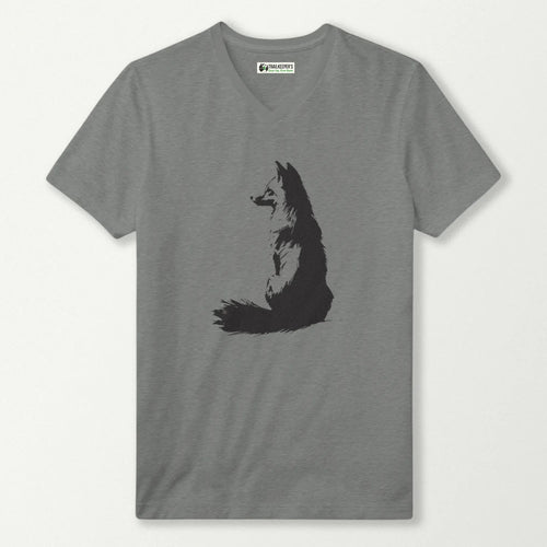Shadowed Fox V-Neck T-Shirt