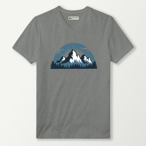 Mountain Scene V-Neck T-Shirt