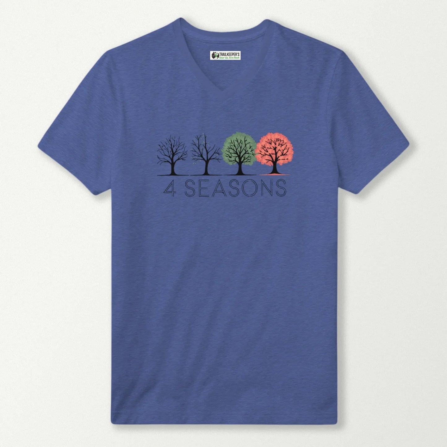 4 Seasons Trees V-Neck T-Shirt