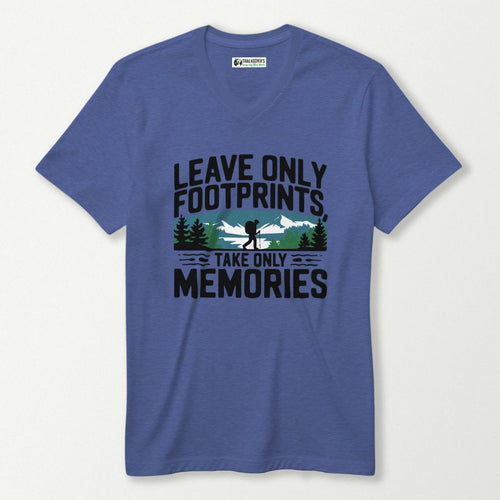 Leave Only Footprints, Take Only Memories V-Neck T-Shirt