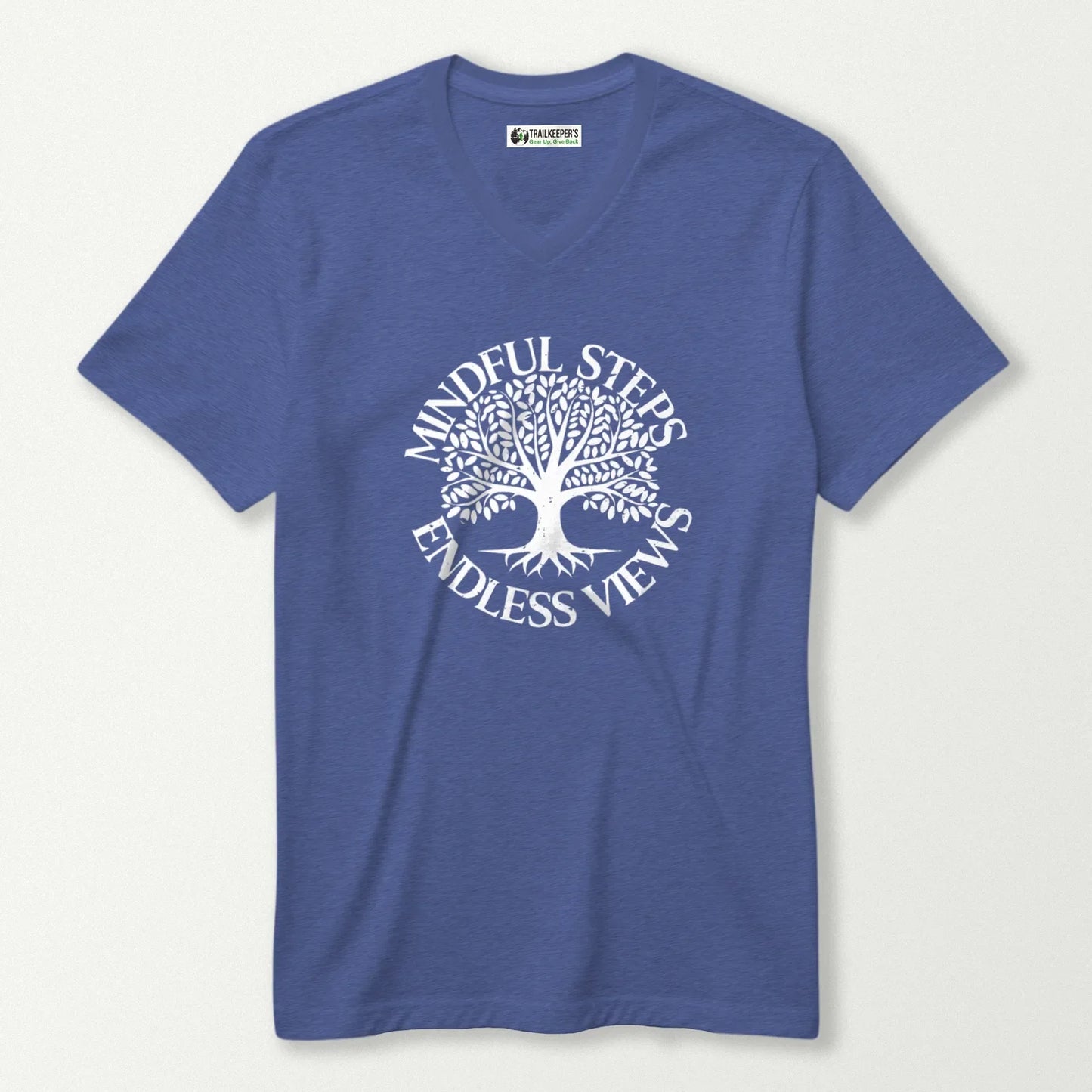 Mindful Steps, Endless Views V-Neck T-Shirt