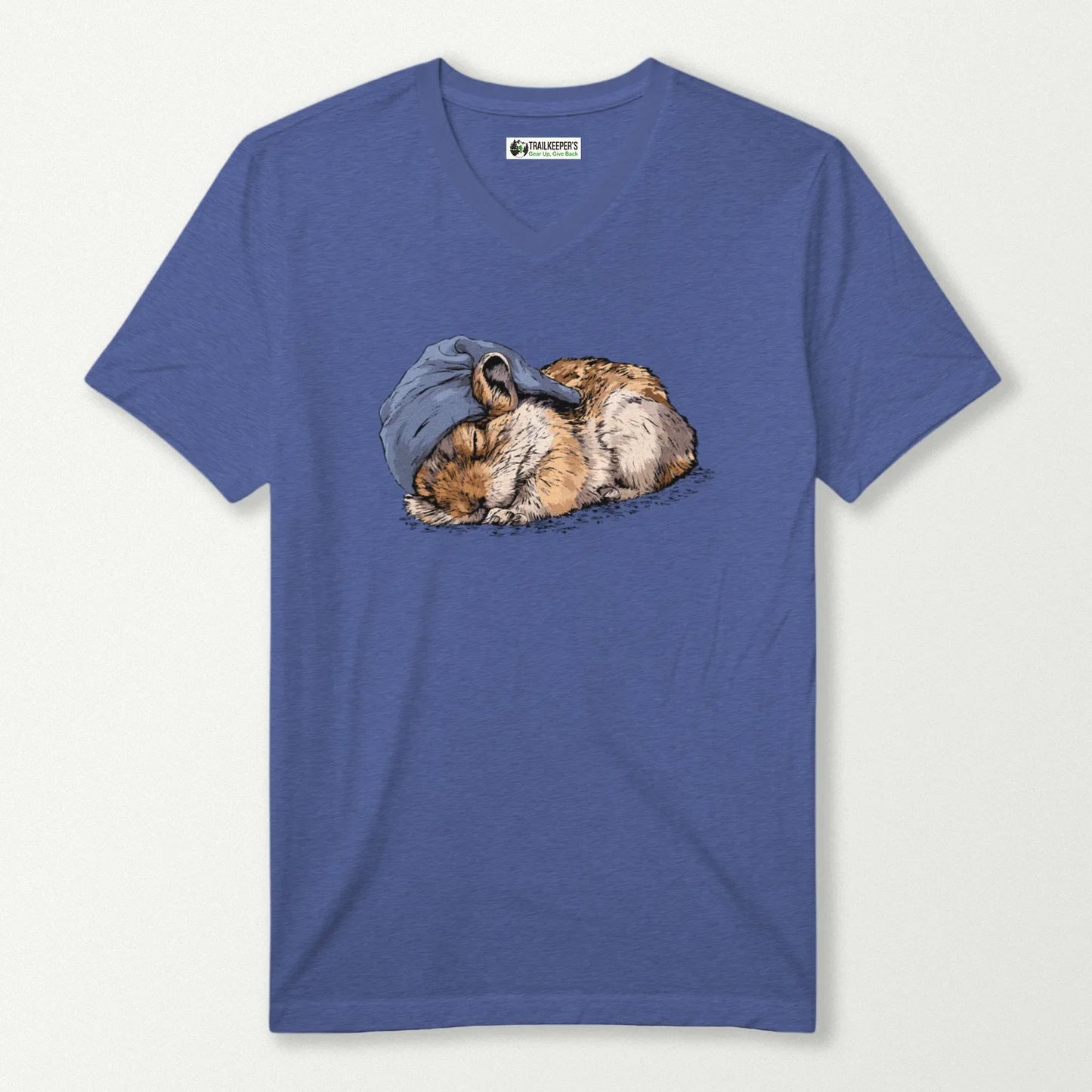 Pika Sleeper With Night Cap V-Neck T-Shirt