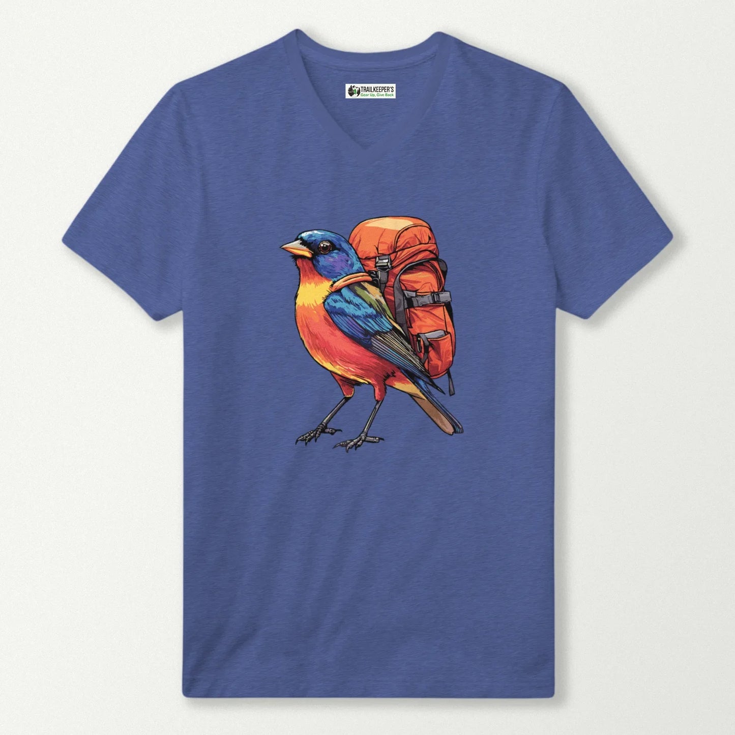Painted Bunting Backpacker V-Neck T-Shirt