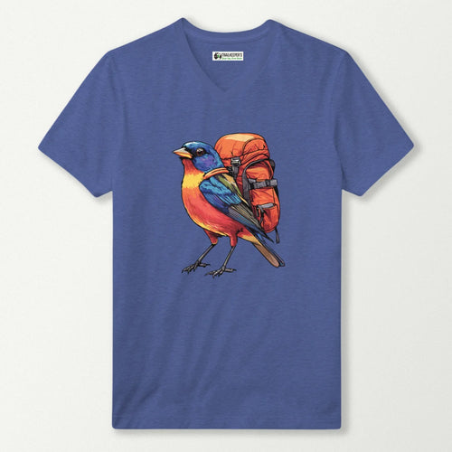 Painted Bunting Backpacker V-Neck T-Shirt