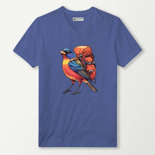 Painted Bunting Backpacker V-Neck T-Shirt