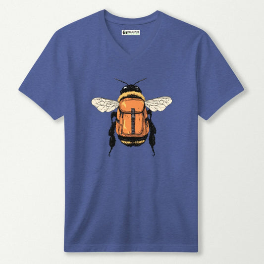 Bee Backpacker V-Neck T-Shirt