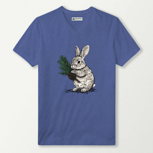 Rabbit Tree Hugger V-Neck T-Shirt