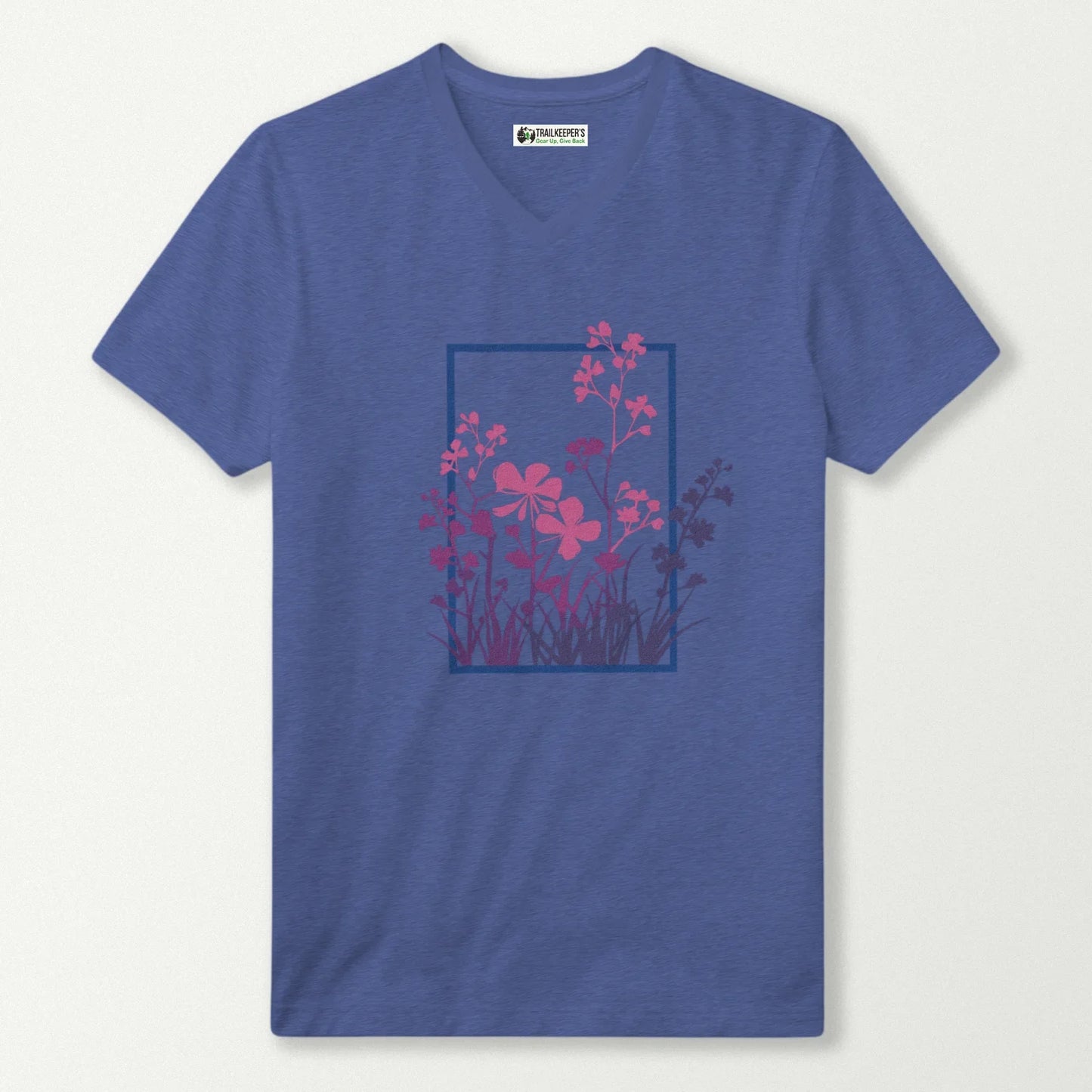 Framed Wildflowers V-Neck T-Shirt
