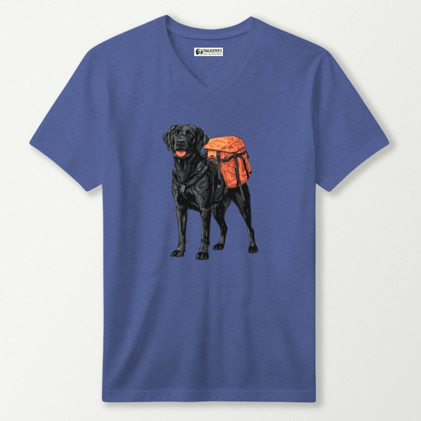 Black Lab Backpacker V-Neck T-Shirt