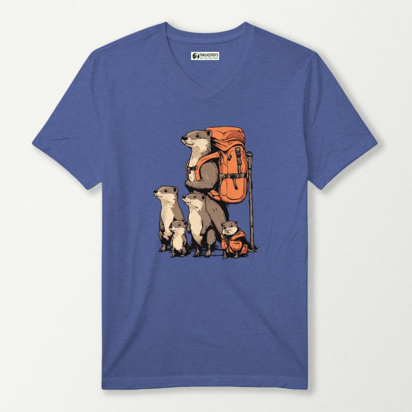 Otter Backpacker V-Neck T-Shirt