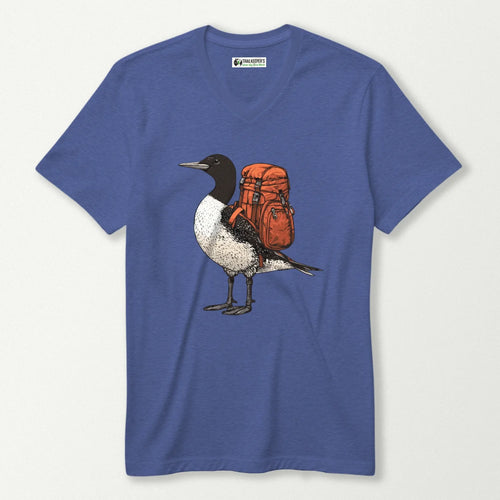 Common Loon Backpacker V-Neck T-Shirt