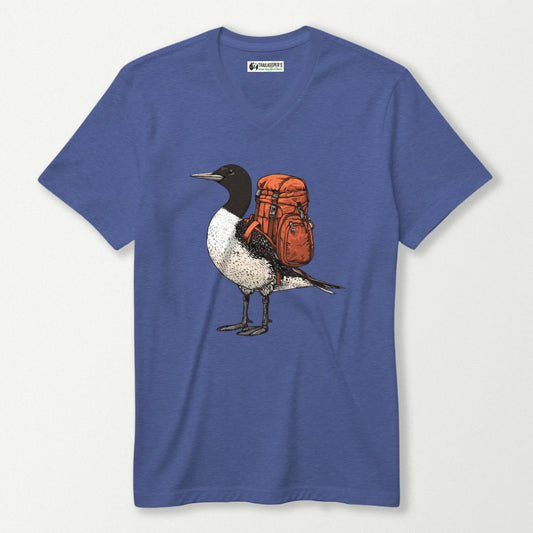 Common Loon Backpacker V-Neck T-Shirt