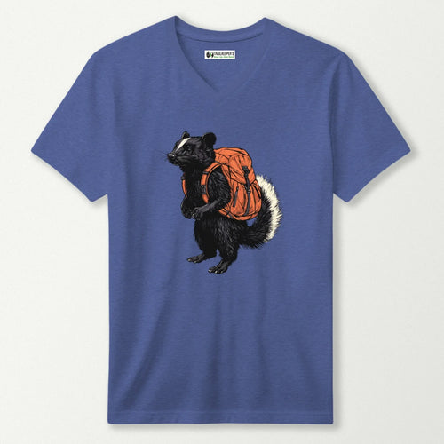 Skunk Backpacker V-Neck T-Shirt