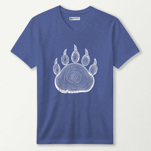 Bear Paw Tree Rings V-Neck T-Shirt