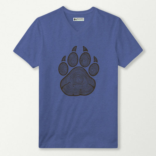 Wolf Paw Tree Rings V-Neck T-Shirt