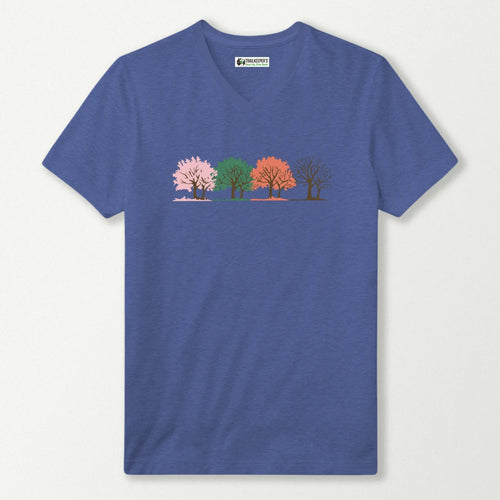 4 Seasons Trees V-Neck T-Shirt