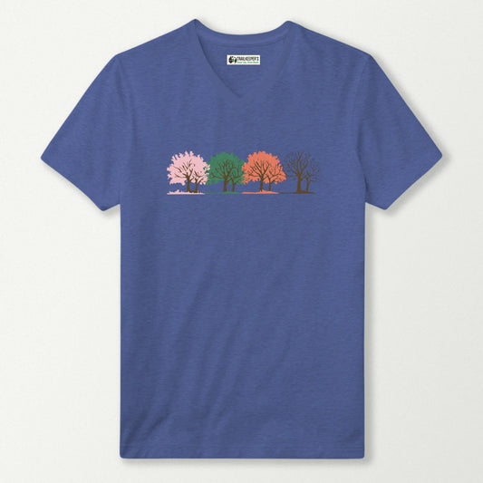 4 Seasons Trees V-Neck T-Shirt