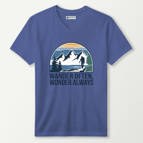 Wander Often, Wonder Always V-Neck T-Shirt