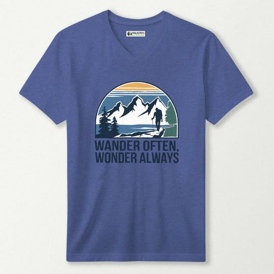 Wander Often, Wonder Always V-Neck T-Shirt