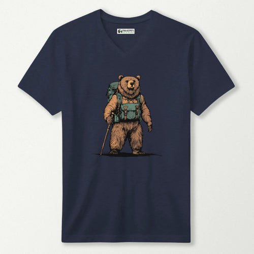Grizzly Backpacker V-Neck T-Shirt