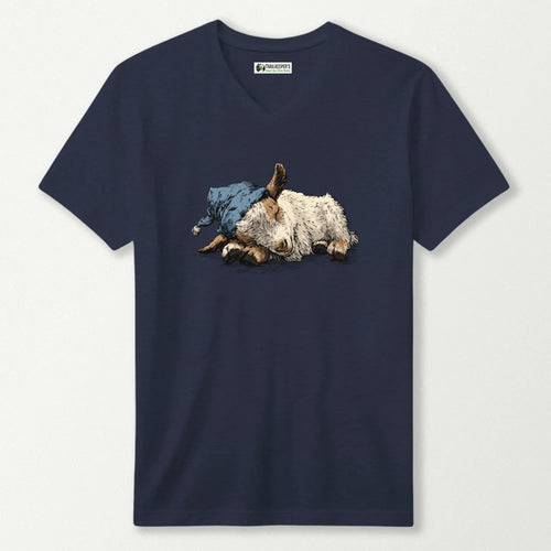Baby Goat Sleeper V-Neck T-Shirt