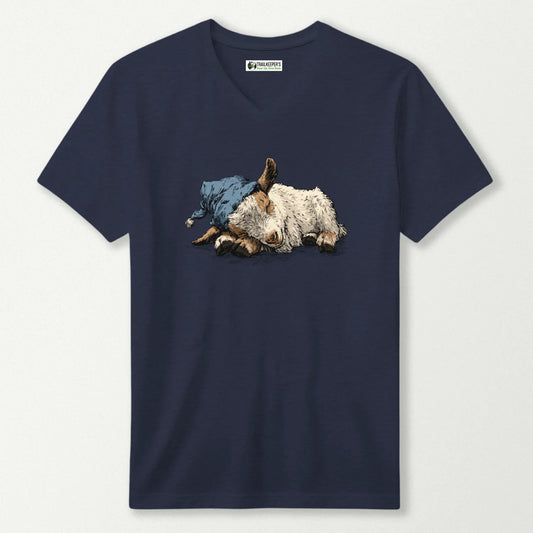 Baby Goat Sleeper V-Neck T-Shirt