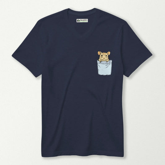 Mouse In Pocket V-Neck T-Shirt