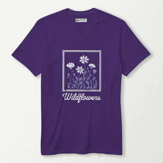 Framed Wildflowers V-Neck T-Shirt