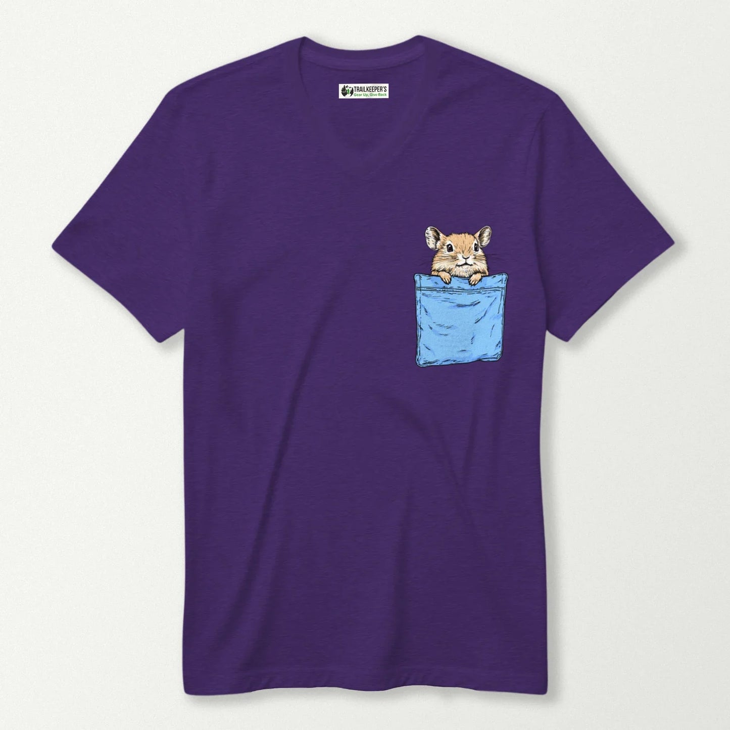 Pika In Pocket V-Neck T-Shirt